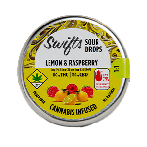 Swifts Sugar Free Sour Drops Lemon Raspberry 1:1 200mg