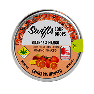Swifts Sugar Free Sour Drops Orange Mango 1:1 200mg