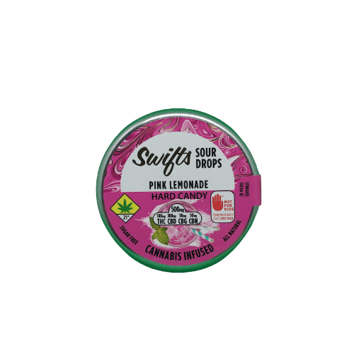 Swifts Sugar Free Sour Drops Pink Lemonade Max 500mg