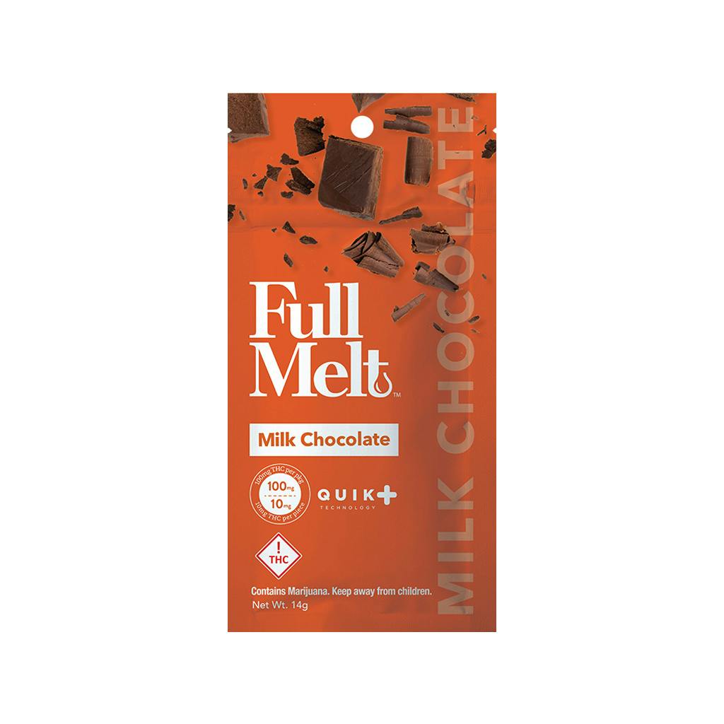 FAST ACTING FULL MELT MILK CHOCOLATE BAR THC 100MG