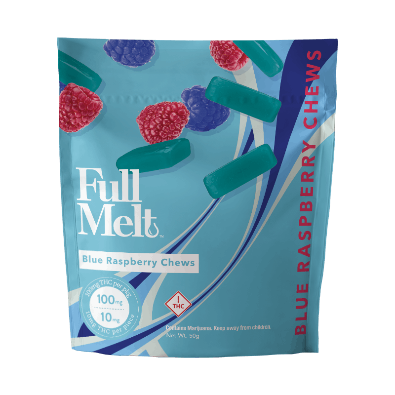 FULL MELT BLUE RASPBERRY CHEW 10PK THC 100MG