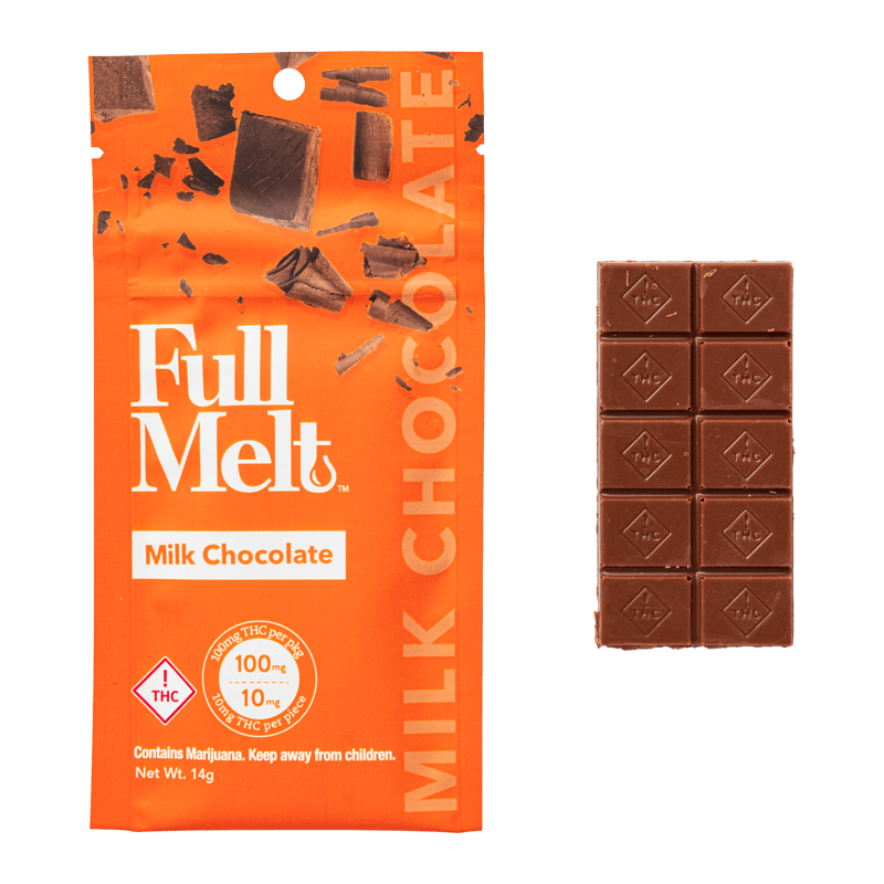 FULL MELT MILK CHOCOLATE BAR THC 100MG