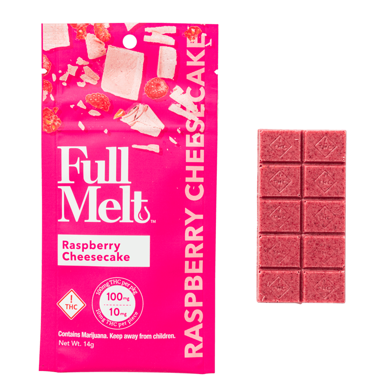 FULL MELT RASPBERRY CHEESECAKE BAR THC 100MG