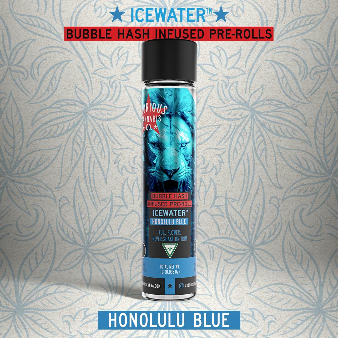 Honolulu Blue 1G | Strain Art Series | Bubble Hash Infused Pre Roll