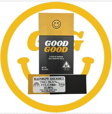Good Good - Good Good| Rainbow Sherbet | 0.5g x 8 Pre-Roll | 4g