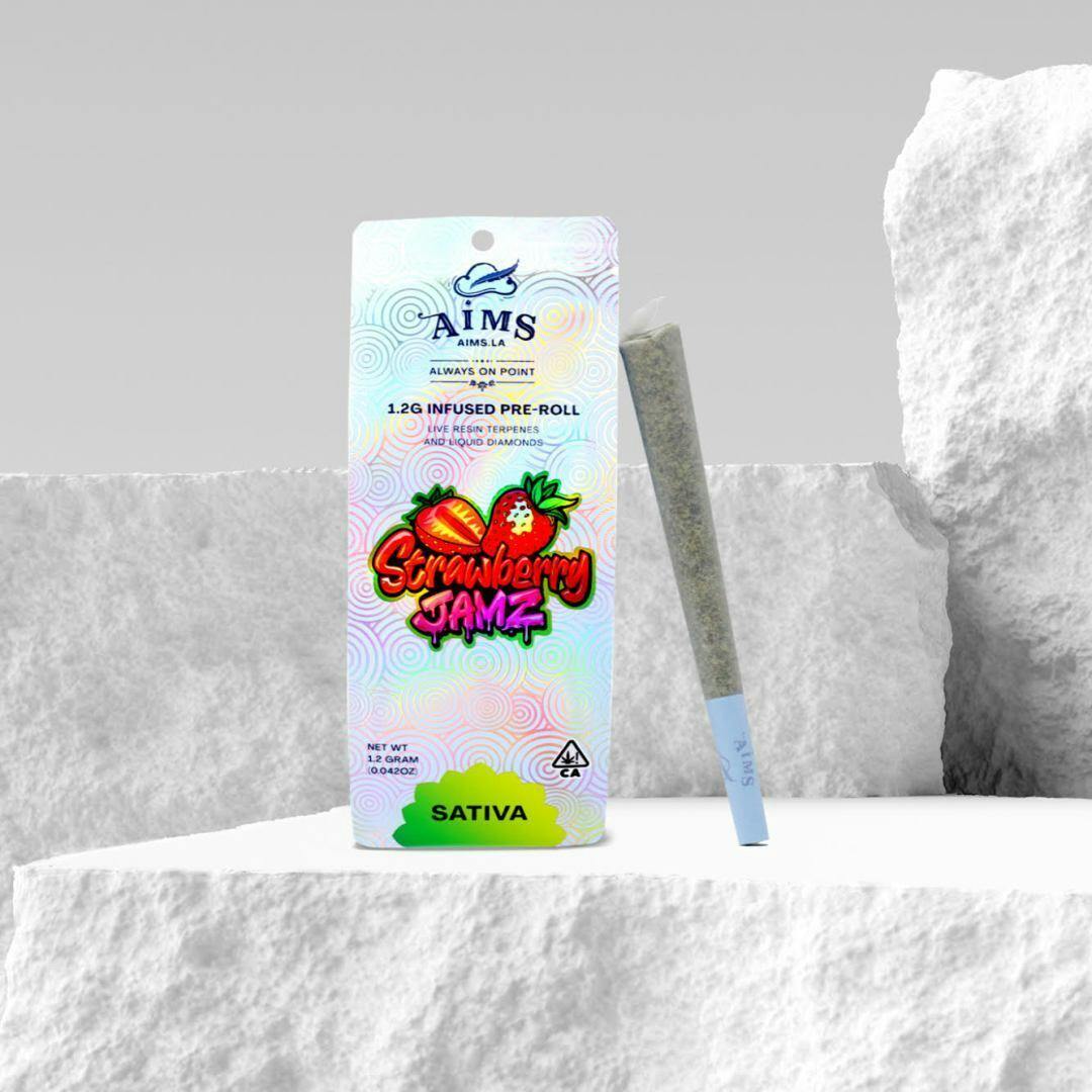 AIMS - Strawberry Jamz Infused Joint 1.2 Grams