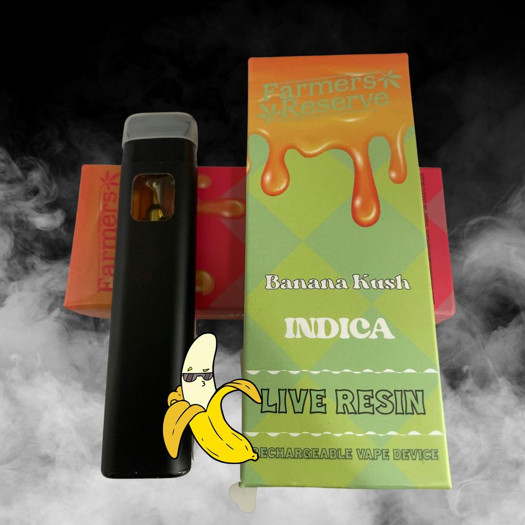 Banana Kush 1gram live resin Disposable