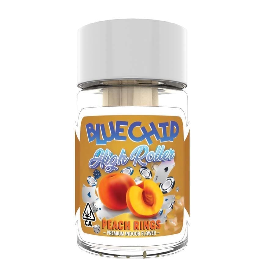BLUE CHIP HIGH ROLLERS - PEACH RINGS 5PK