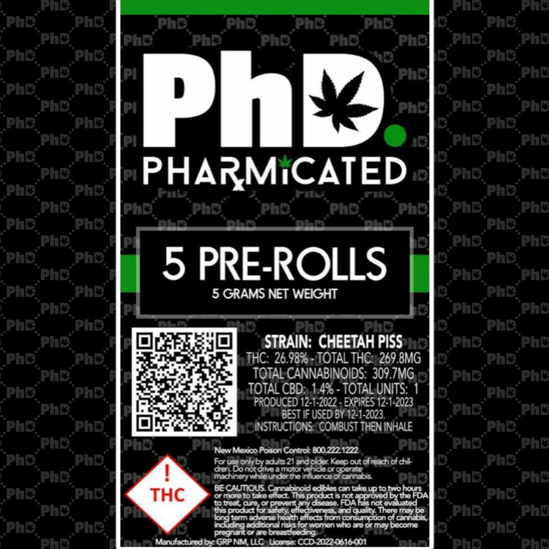 PhD 5-1g Pre-Roll Box - Motorbreath