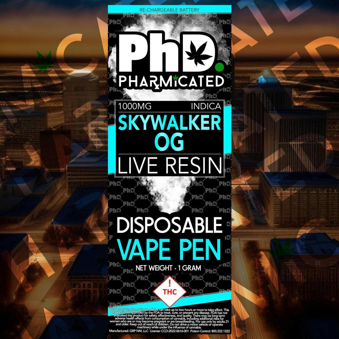 PhD Disposable Vape Cart - Live Resin - Skywalker OG (I)