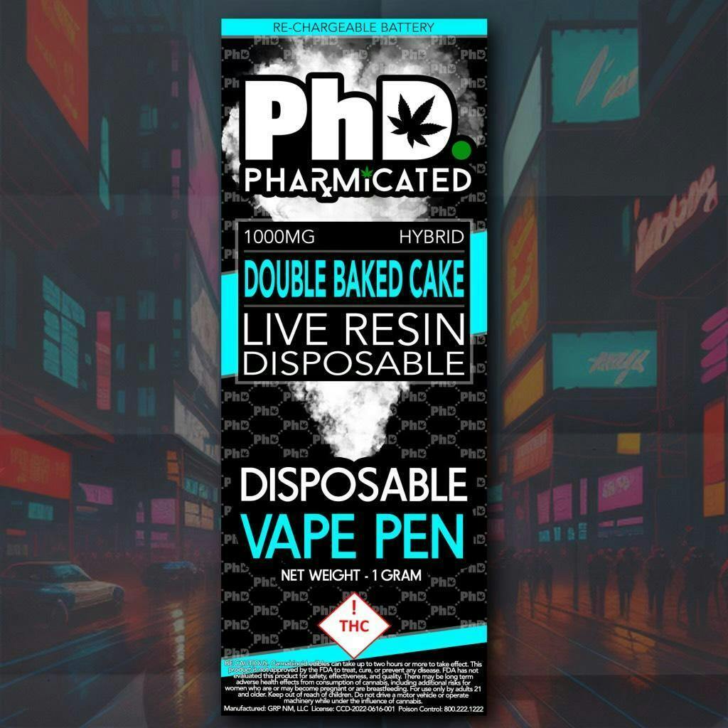 PhD Disposable Vape Cart - Resin - Double Baked Cake (H)