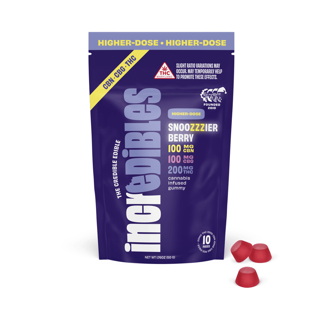 Snoozzzierberry 2:1:1 High Dose [10pk] (200mg THC/100mg CBN/100mg CBG)