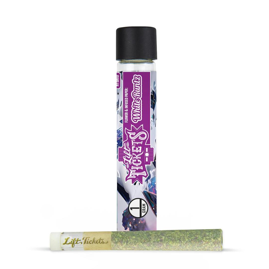 Infused Glass Tip Pre-Roll: White Runtz 1g Joint