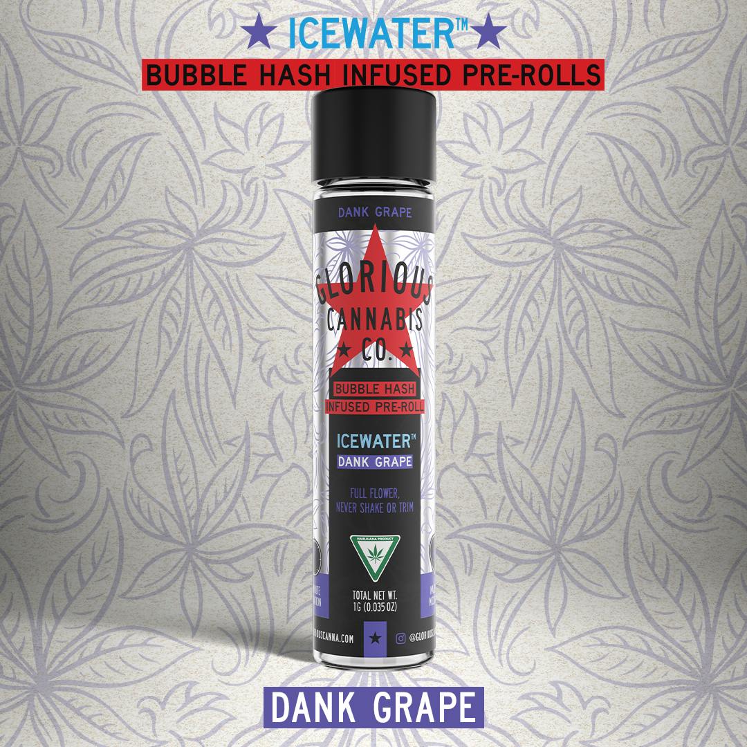 Dank Grape 1G | ICEWATER Bubble Hash Infused | Glorious Cannabis Co.