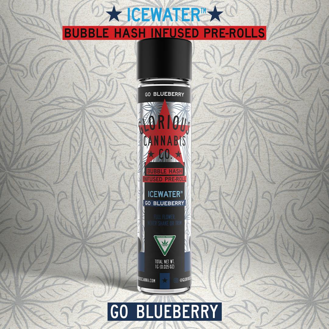 Go Blueberry 1G | ICEWATER Infused Bubble Hash | Glorious Cannabis Co.