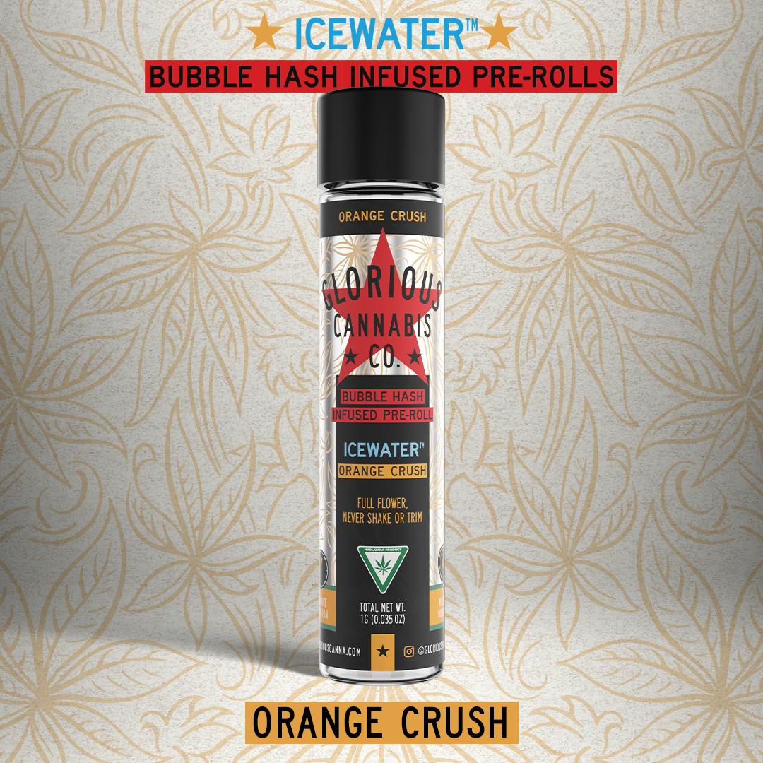 Orange Crush 1G | ICEWATER Bubble Hash Infused | Glorious Cannabis Co.