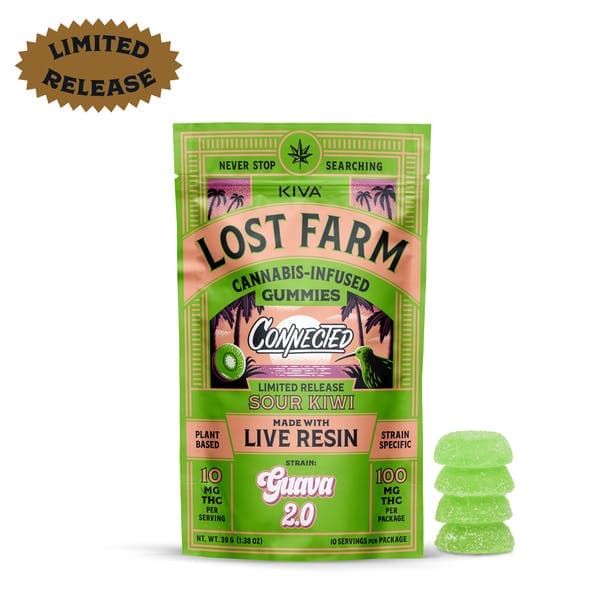 Lost Farm Sour Kiwi x Guava 2.0 Gummies