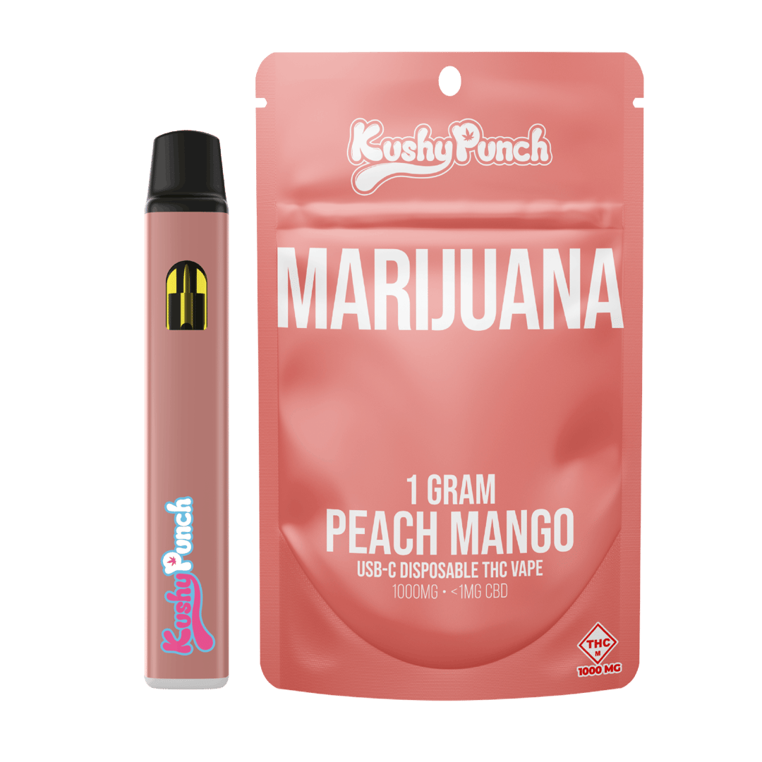 1G Kushy Punch Vape - Peach Mango