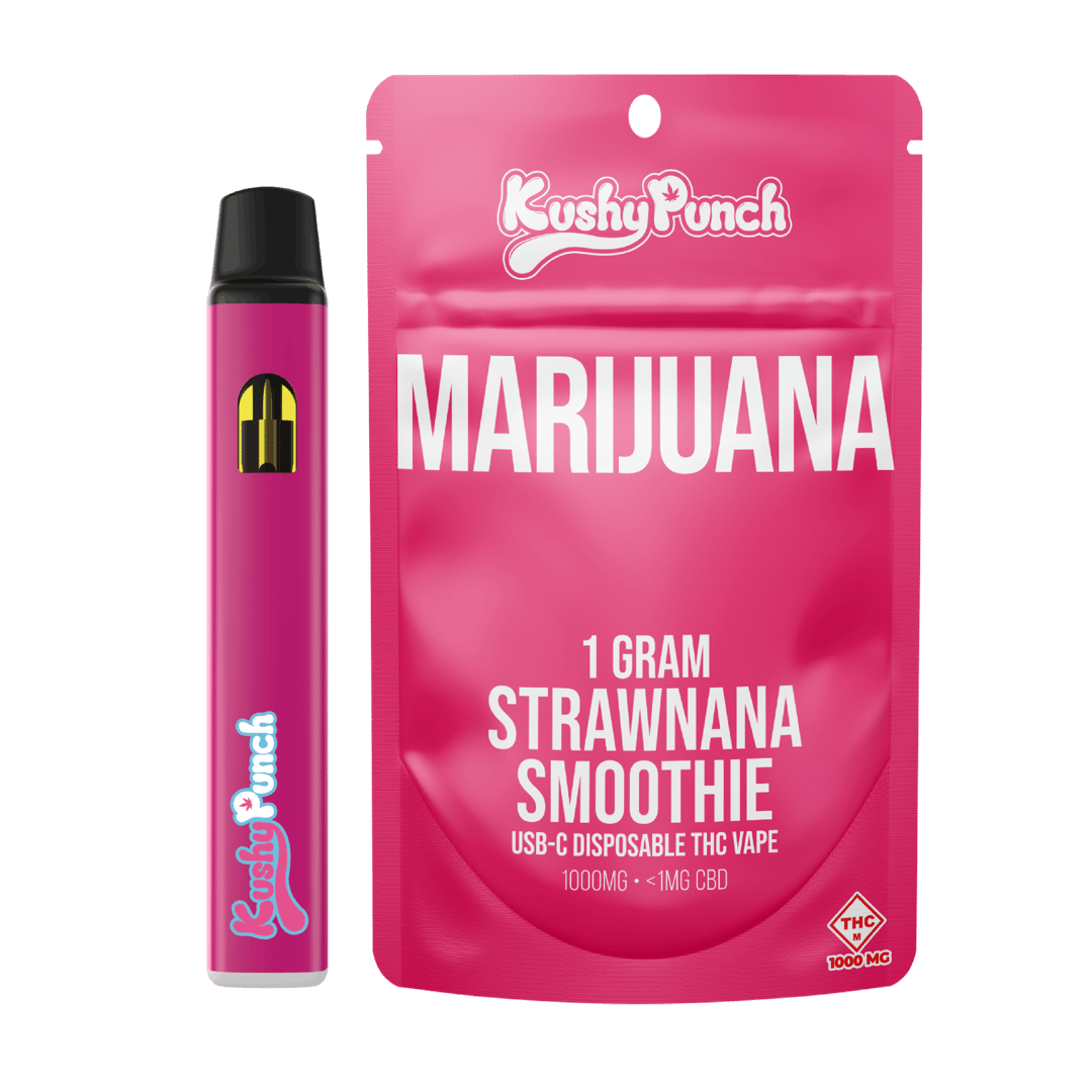 1G Kushy Punch Vape - Strawnana Smoothie