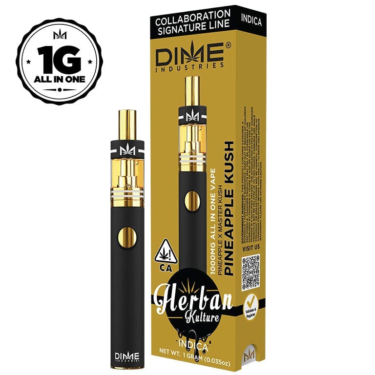 Pineapple Kush 1000mg All in One Device | Herban Kulture Collaboration