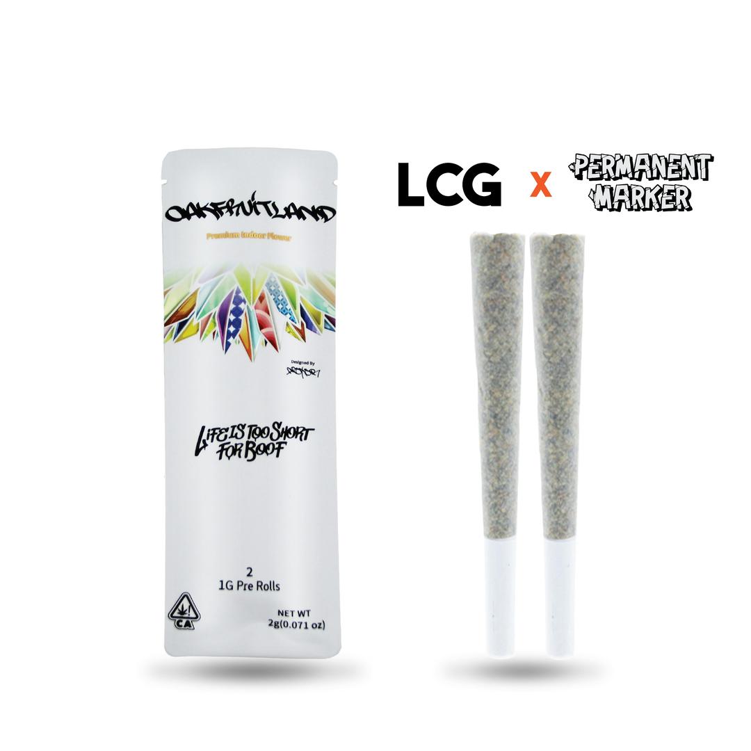 LCG X Permanent Marker Pre Roll 2g - Dual Pack Series