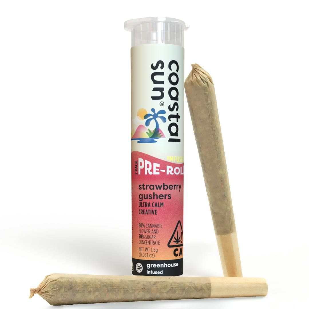Strawberry Gushers Infused Greenhouse 0.75g Pre-Roll 2pk 1.5g