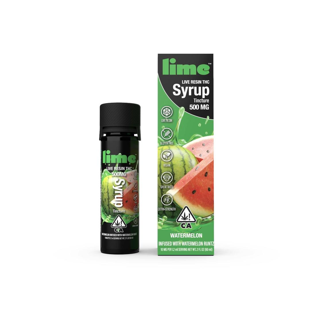 500mg Live Resin THC Syrup Tincture | Watermelon