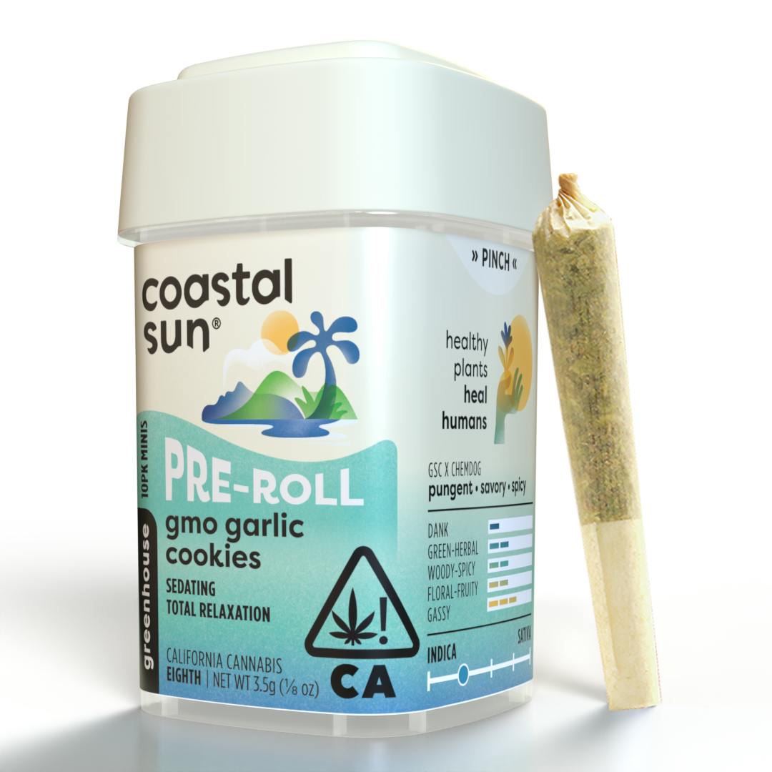 GMO Garlic Cookies Greenhouse 0.35g Pre-Roll 10pk 3.5g