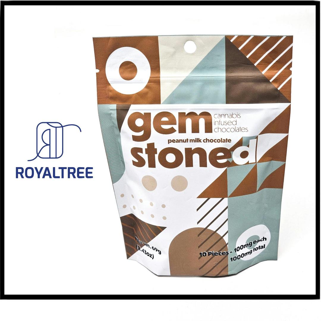 Gem Stoned Milk Chocolate with Peanuts - 1000mg