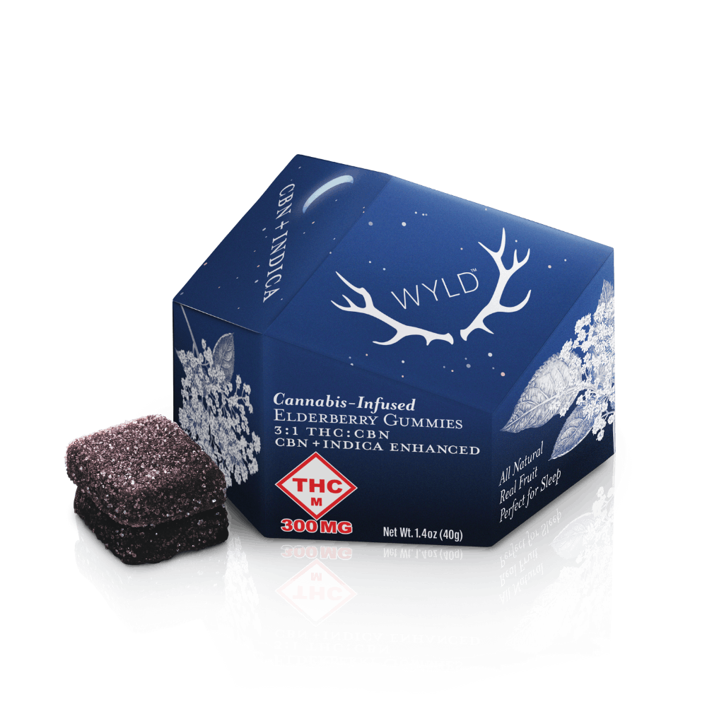 *HIGH DOSE* Elderberry 3:1 CBN + Indica Enhanced Gummies | 300:100mg