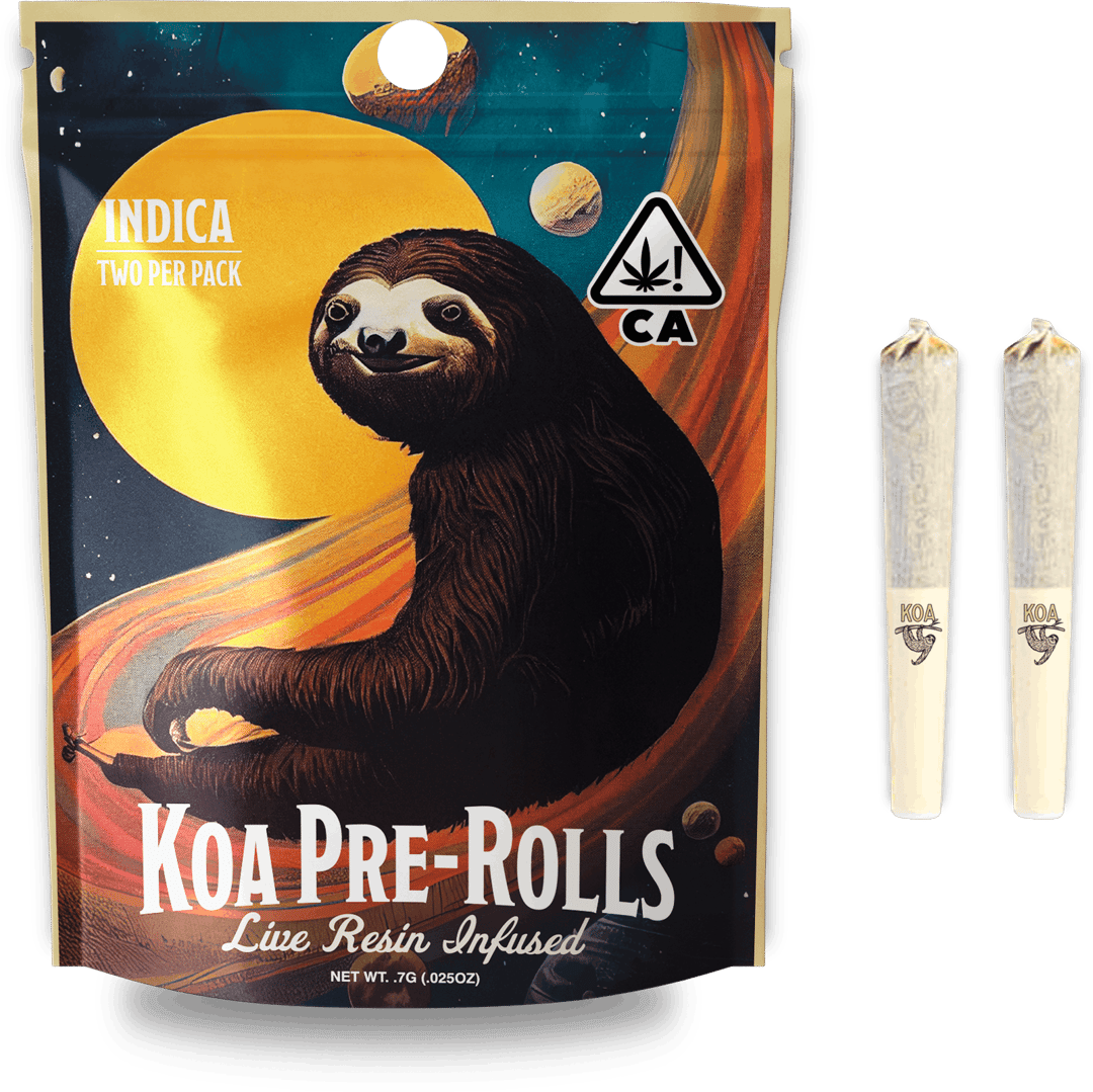 Koa - Live-Resin Infused Pre-Rolls .7g (2pk) - Wedding Cake x Cream Caramel