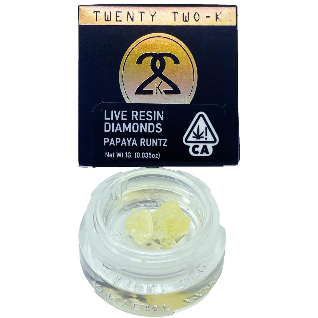 22K - Papaya Runtz - Live Resin Diamonds - 1 Gram