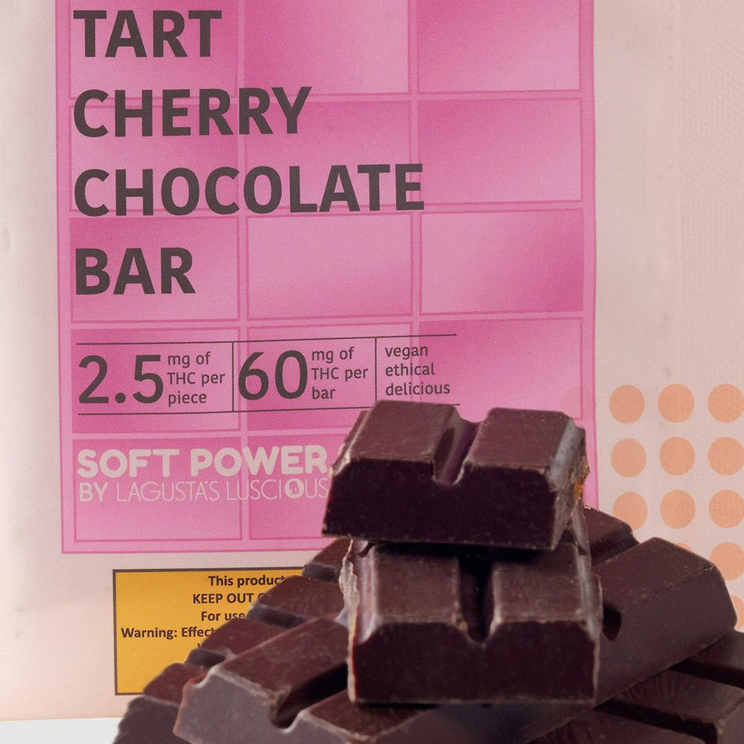 Soft Power Sweets - Dark Chocolate Cherry bar - 60mg bar in 2.5mg pieces