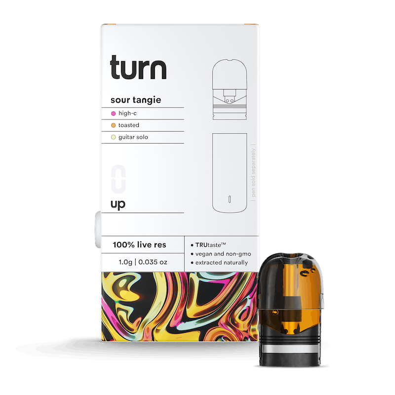 sour tangie (sativa) / 100% live resin / 1g pod