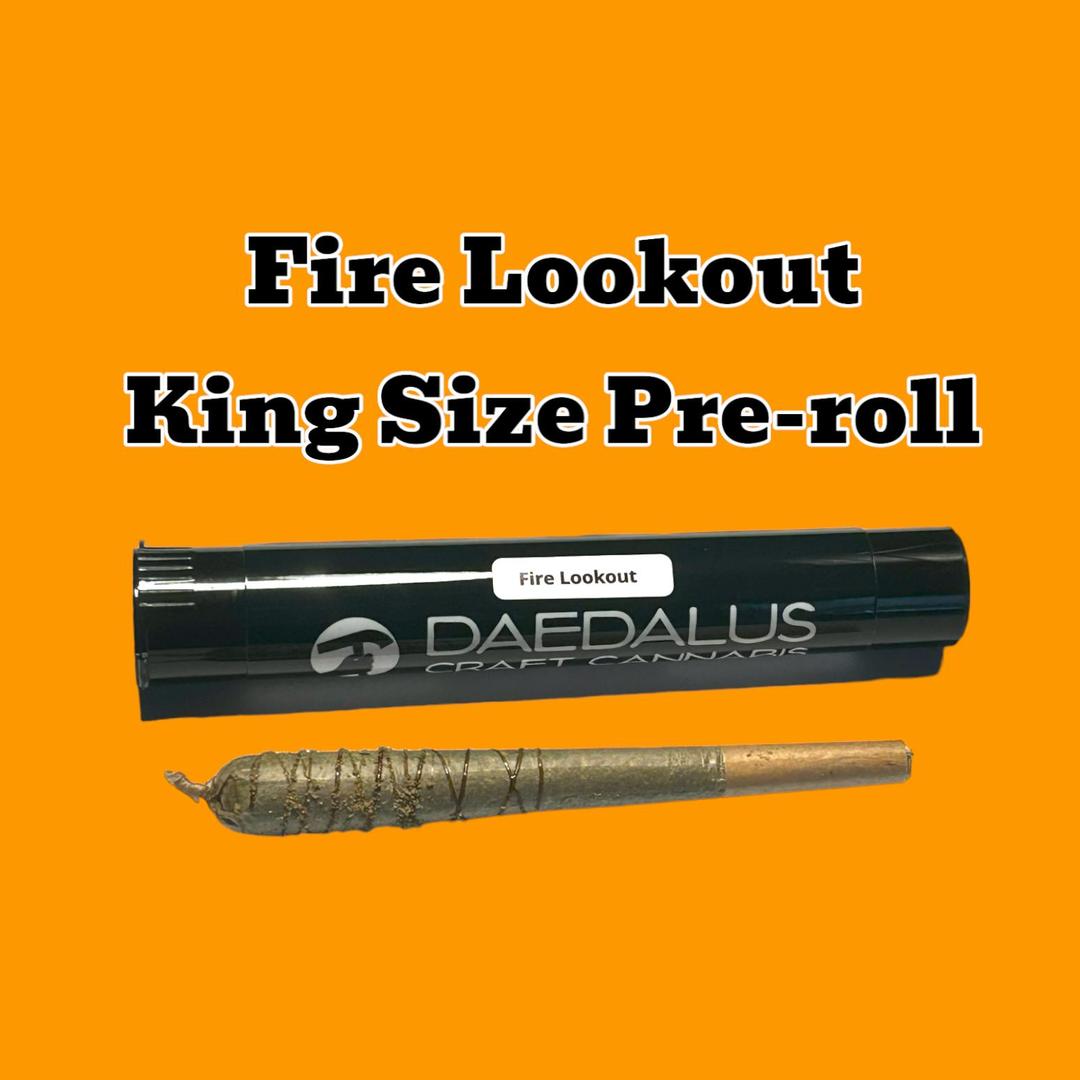 Fire Lookout Pre-Roll w/ Hash Rosin & Kief Coating - King Size - Single