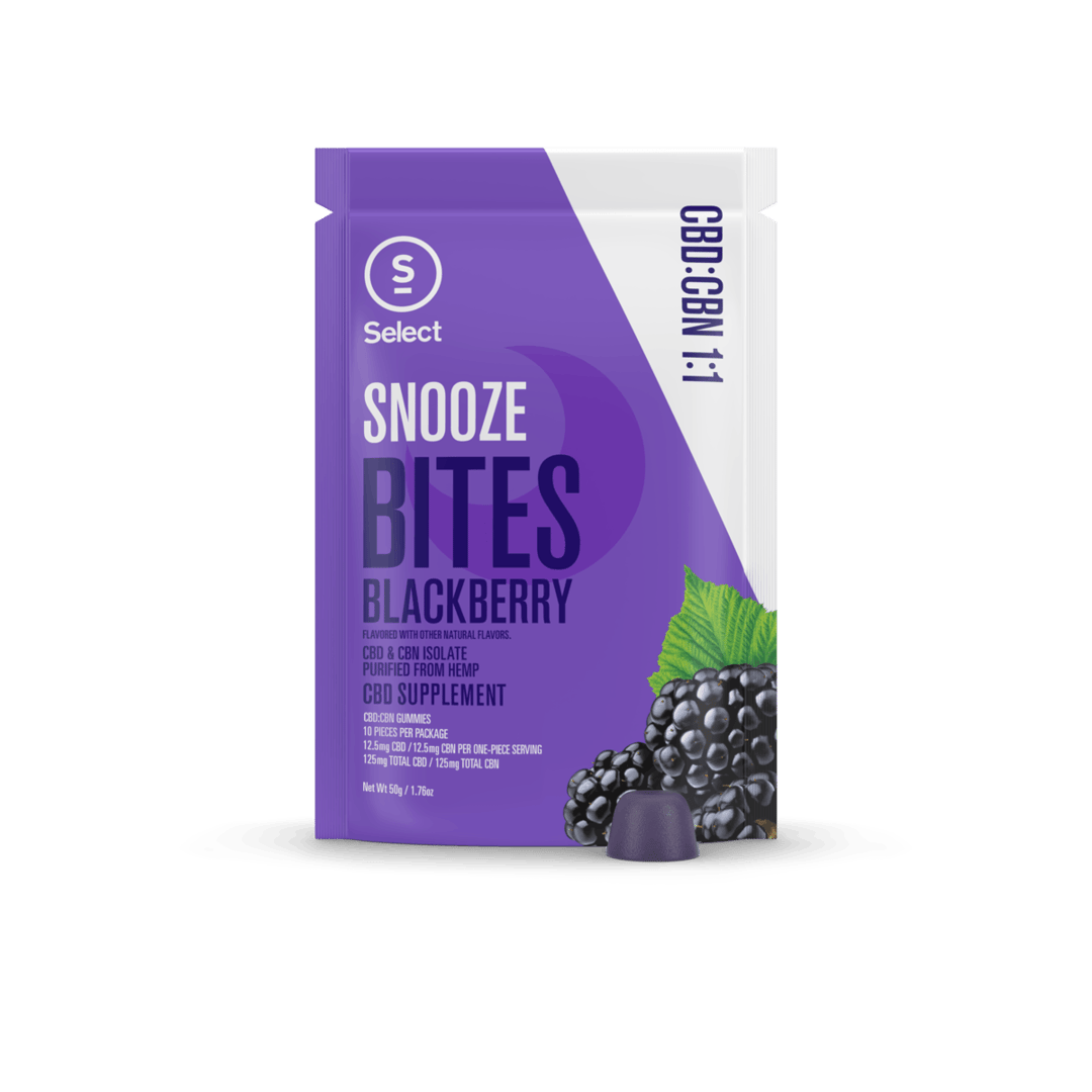 Snooze Blackberry CBD/CBN Gummies 1:1 10pk