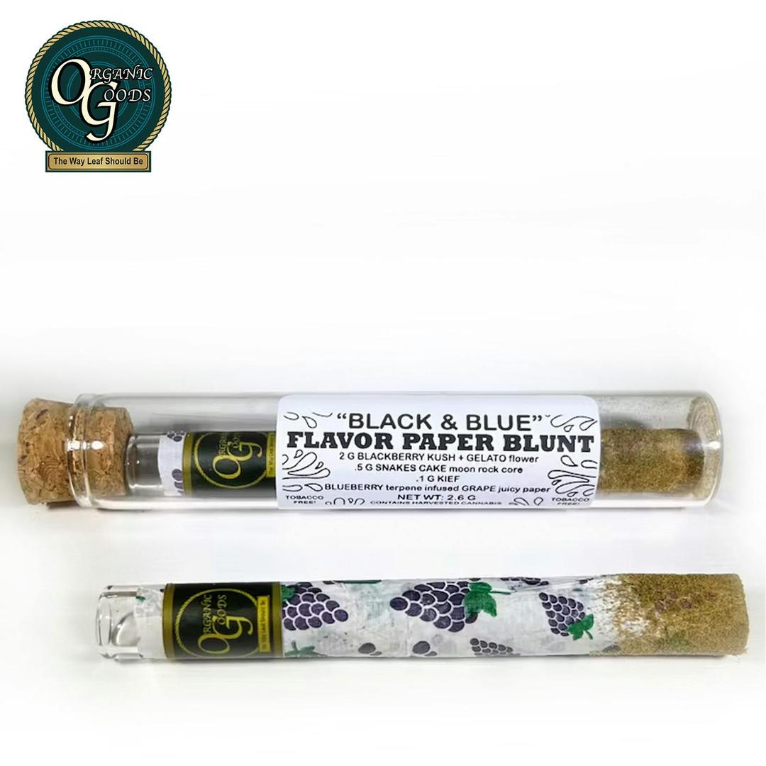 Organic Goods Flavor Paper Blunt Black & Blue 2.6 G