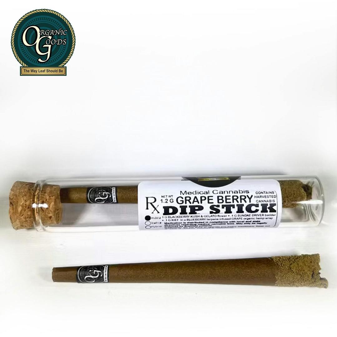Organic Goods TF Dip Stick w/ Badder & Kief Grape Berry 1.2 G