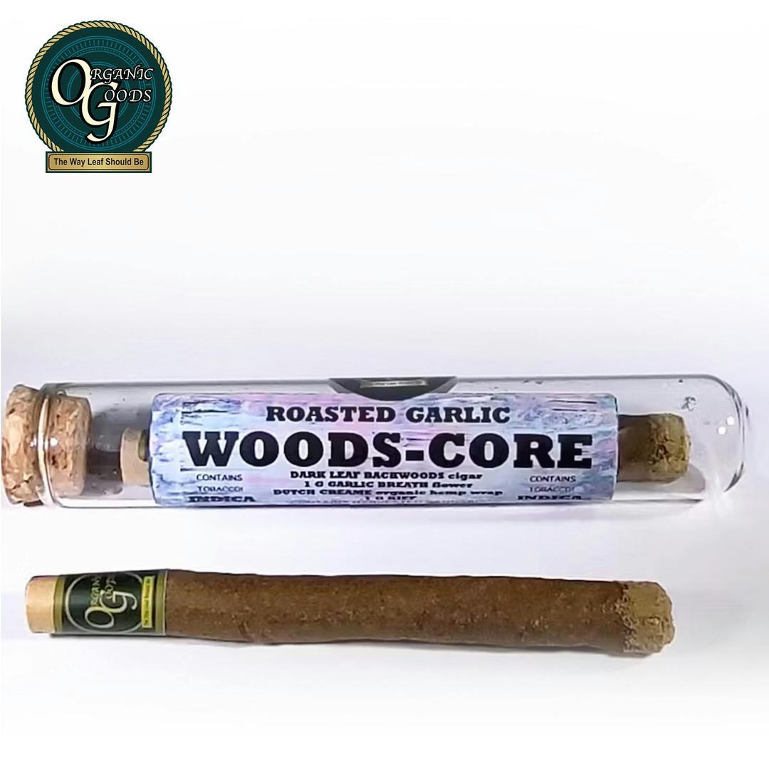 Organic Goods Woods-Core Blunt w/ Kief Roasted Garlic 1.1 G