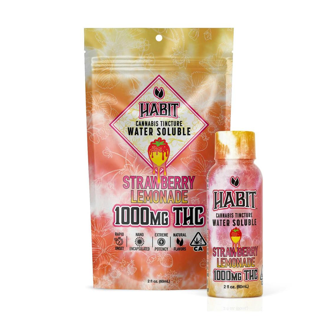 2oz Strawberry Lemonade Water Soluble Pourable Tincture 1000mg