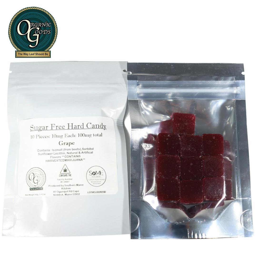 Organic Goods Hard Candy Sugar Free Grape 100 MG