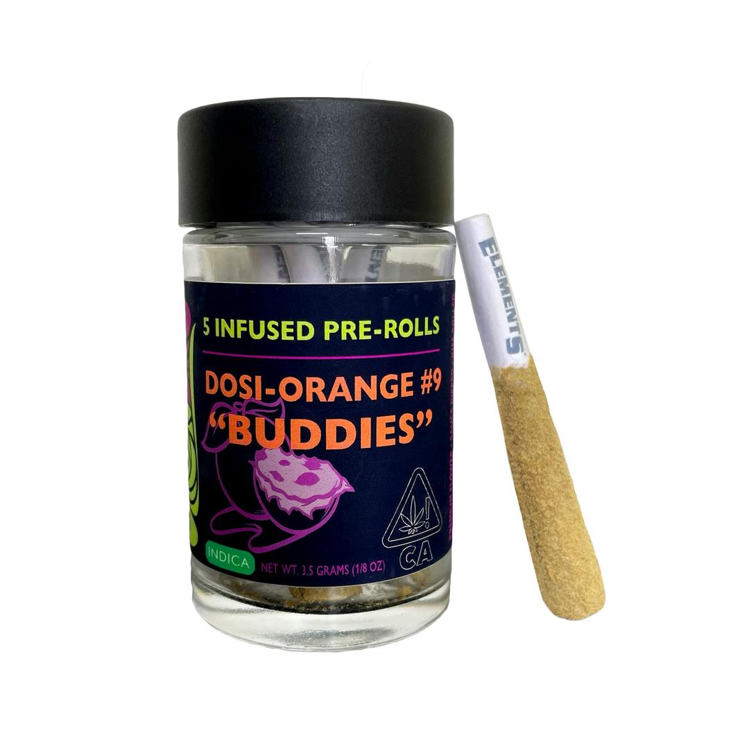 Dosi-Orange #9 "Buddies" 5 Infused Pre-Rolls