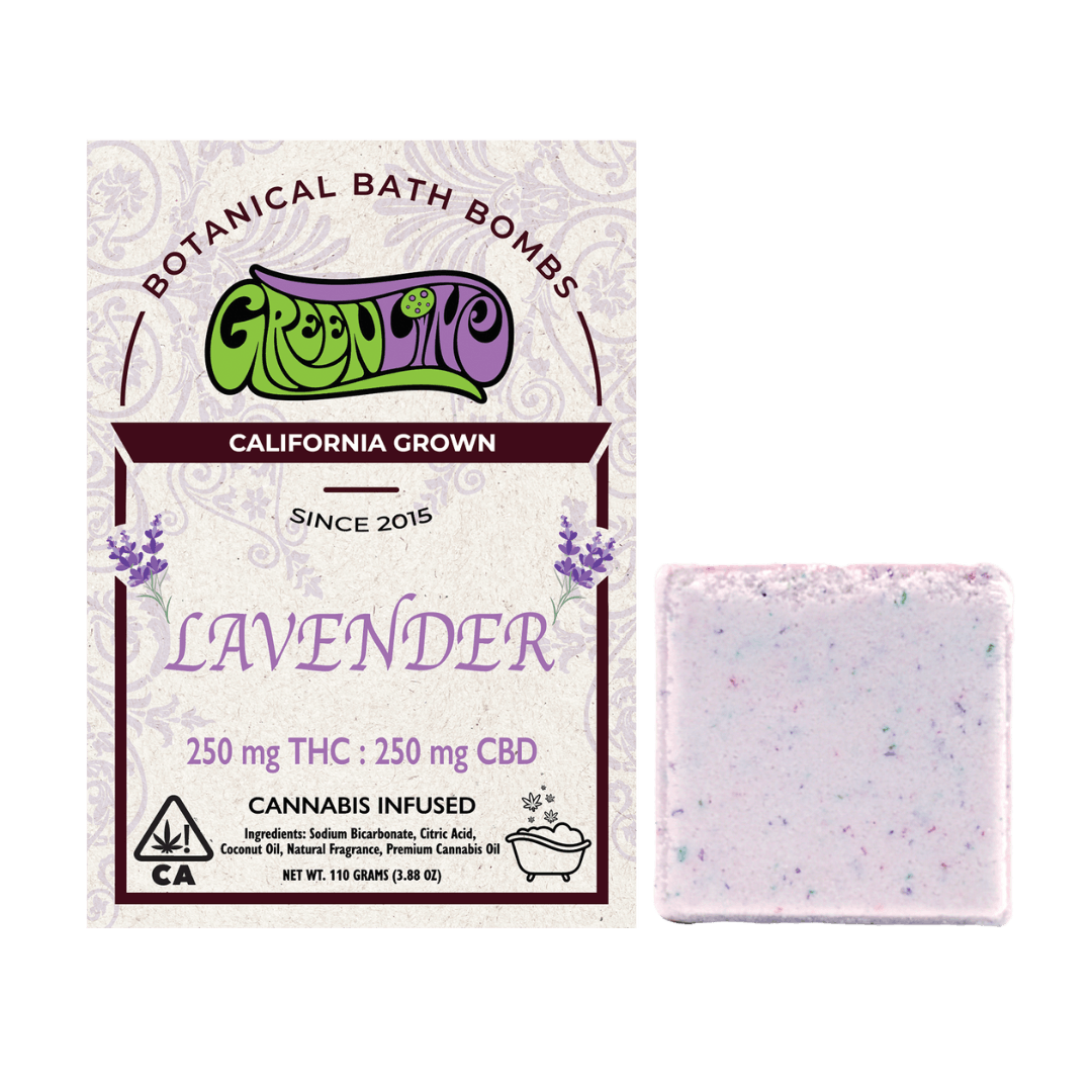 Lavender Bath Bomb - 250mg THC : 250mg CBD