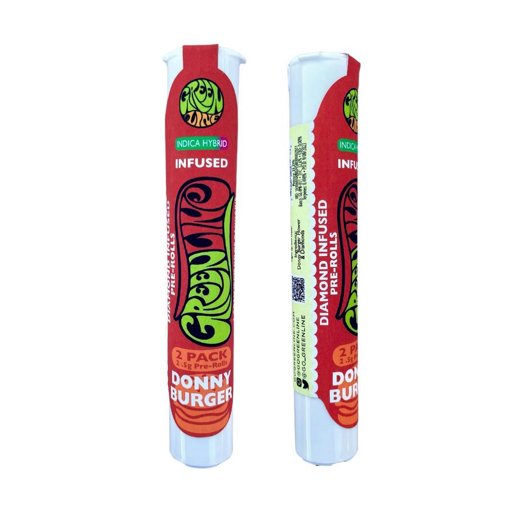 Donny Burger - Diamond Infused Pre-Roll 2 Pack - 1G - (2 Pack of .5g Js)