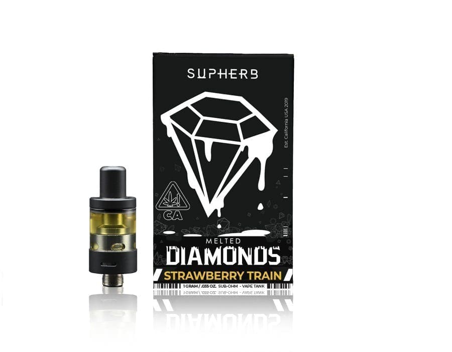 Supherb - Strawberry Train Sativa Melted Diamonds Cartridge 1g