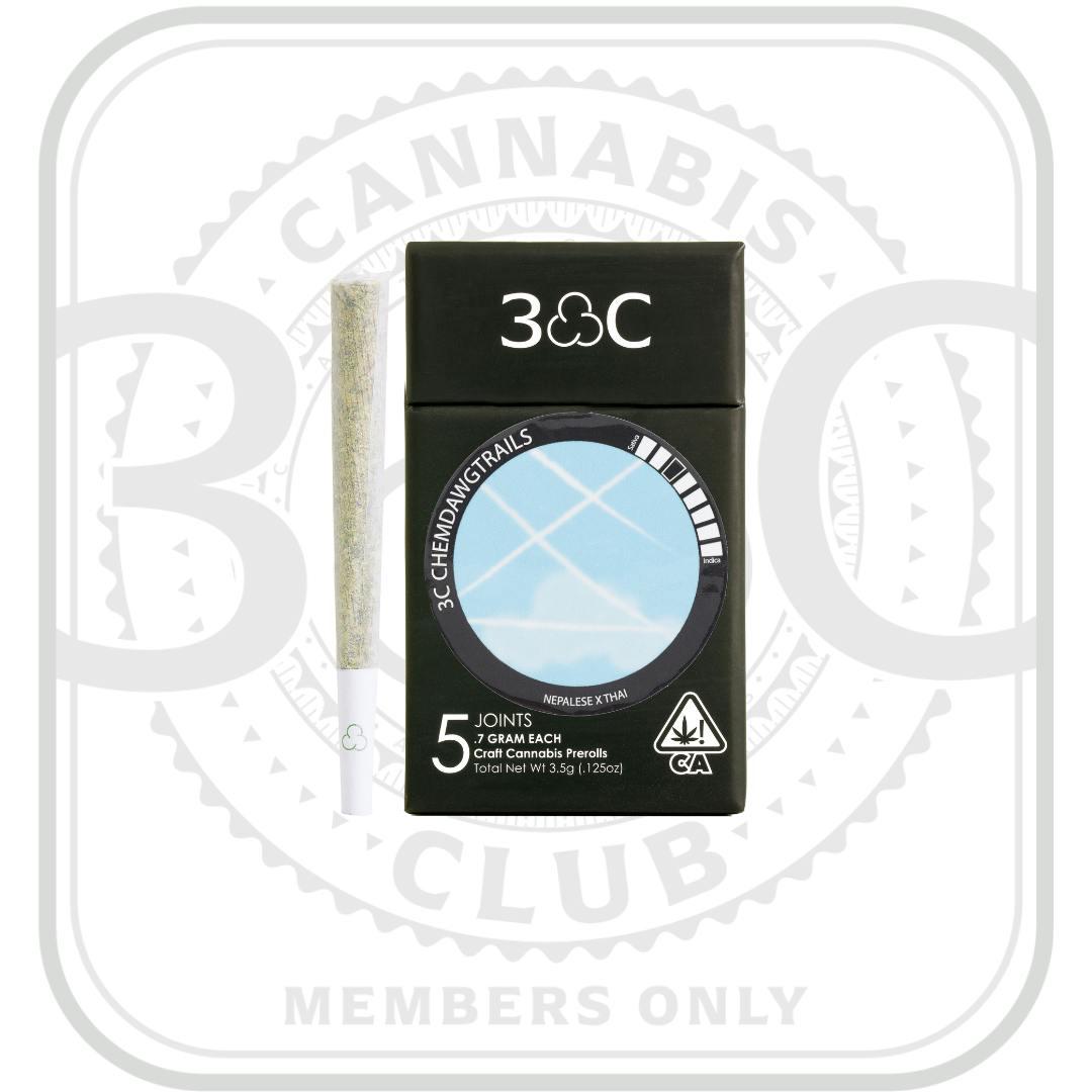 3C | Chemdawg Trails Prerolls 5pk - 3.5g (Members Only Pricing)