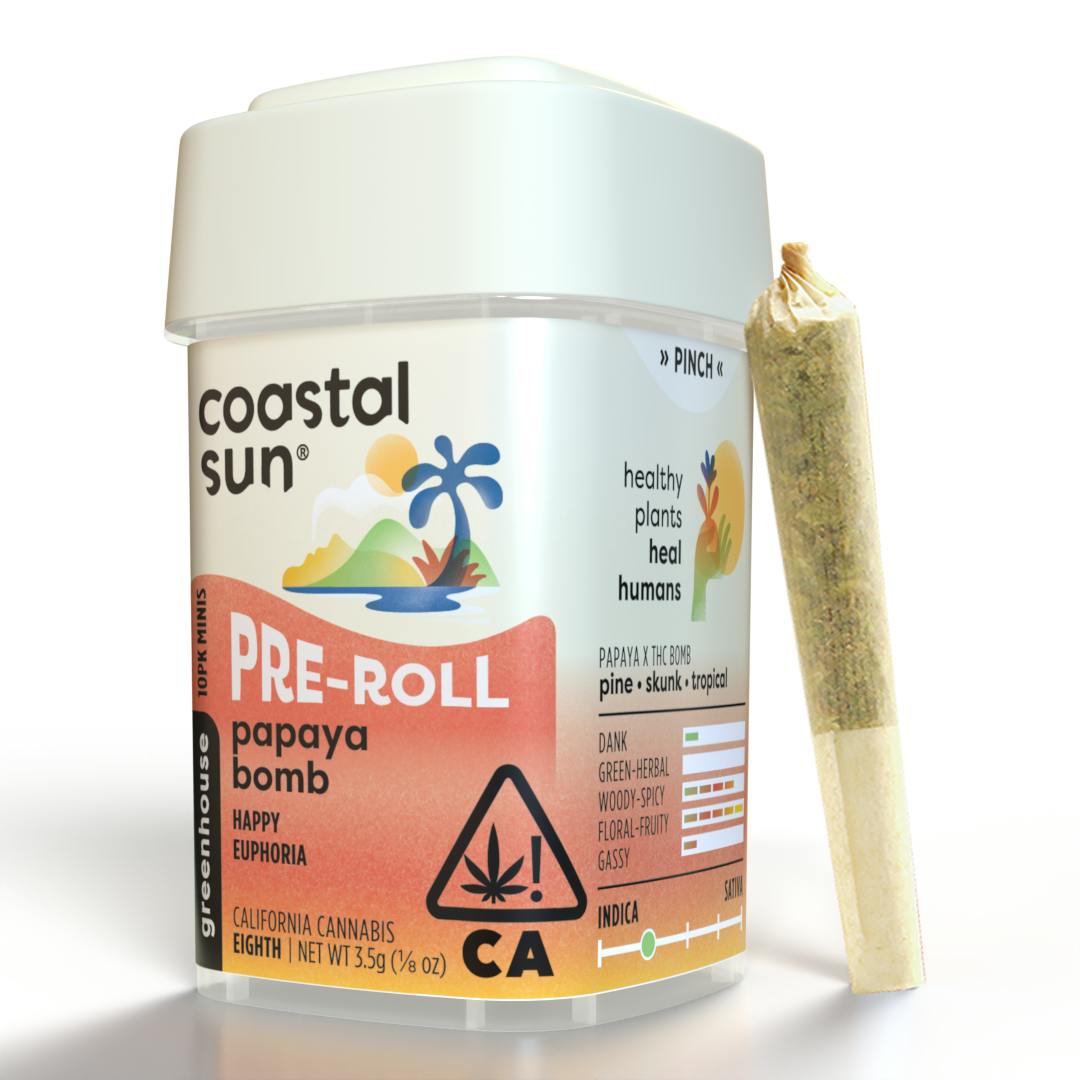 Papaya Bomb Greenhouse 0.35g Pre-Roll 10pk 3.5g