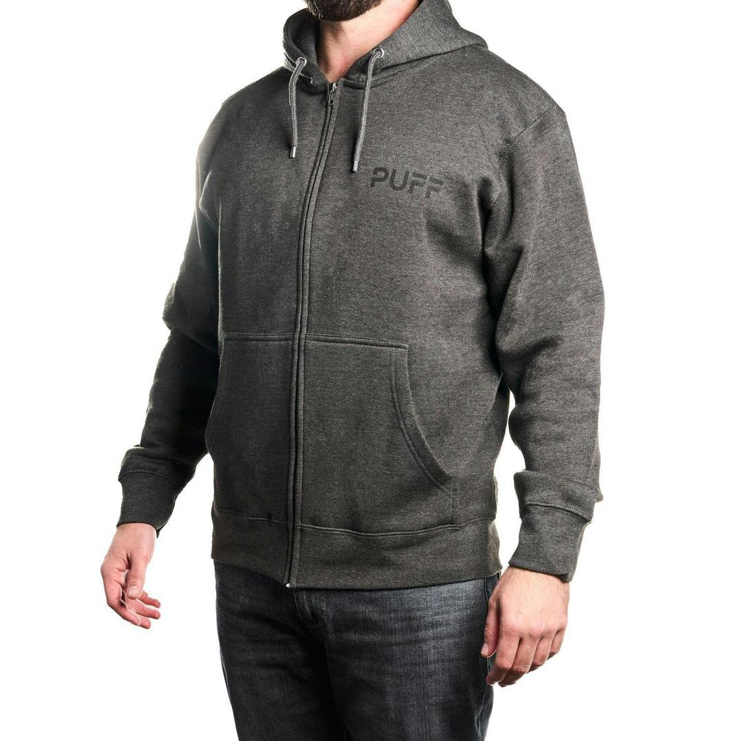 PUFF Zip Up Hoodie Gray