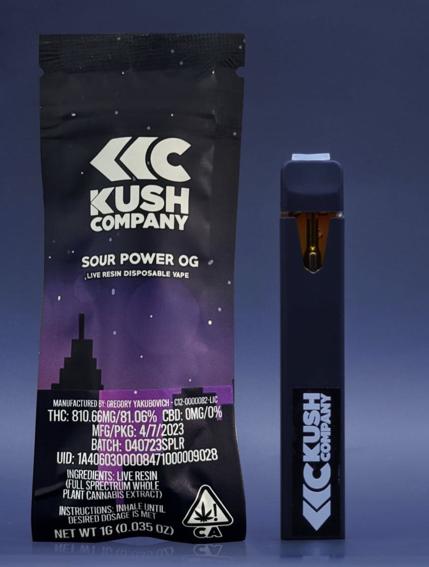 Live Resin Disposable Vape - Sour Power OG