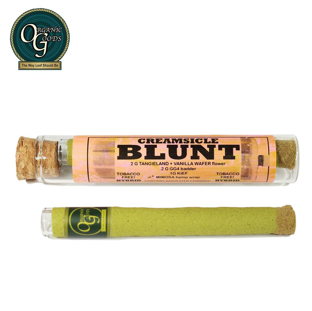 Organic Goods TF Blunt Dipped in Badder & Kief Creamsicle 2.3 G